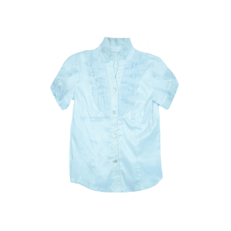 Camasa eleganta maneca scurta fetite NN CFN-001, Alb, 146