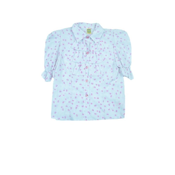 Camasa maneca scurta fete MB Hanna MBH-003, Alb