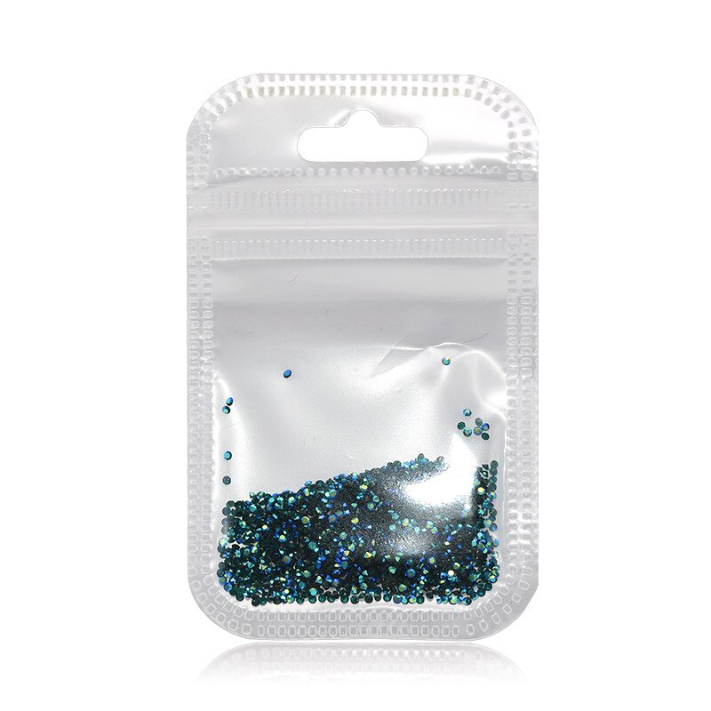 Decor unghii crystal MoonbasaNails, Pixie # 549, 1440 bucati, Emerald AB