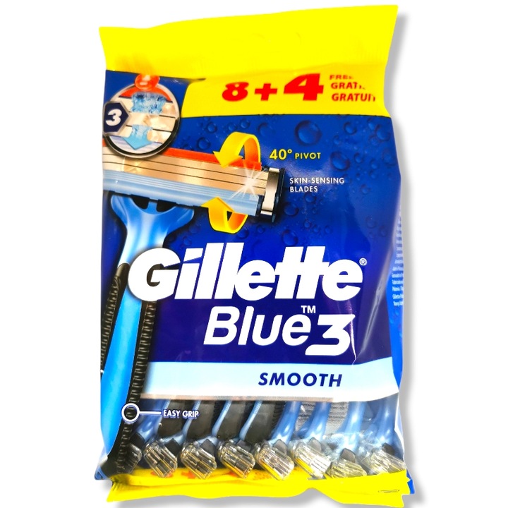 Еднократни самобръсначки, Gillette Blue 3, 12броя в опаковка