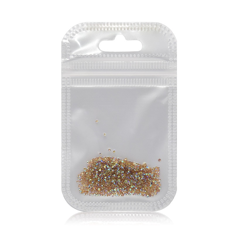 Decor unghii crystal MoonbasaNails, Pixie # 539, 1440 bucati, Topaz AB