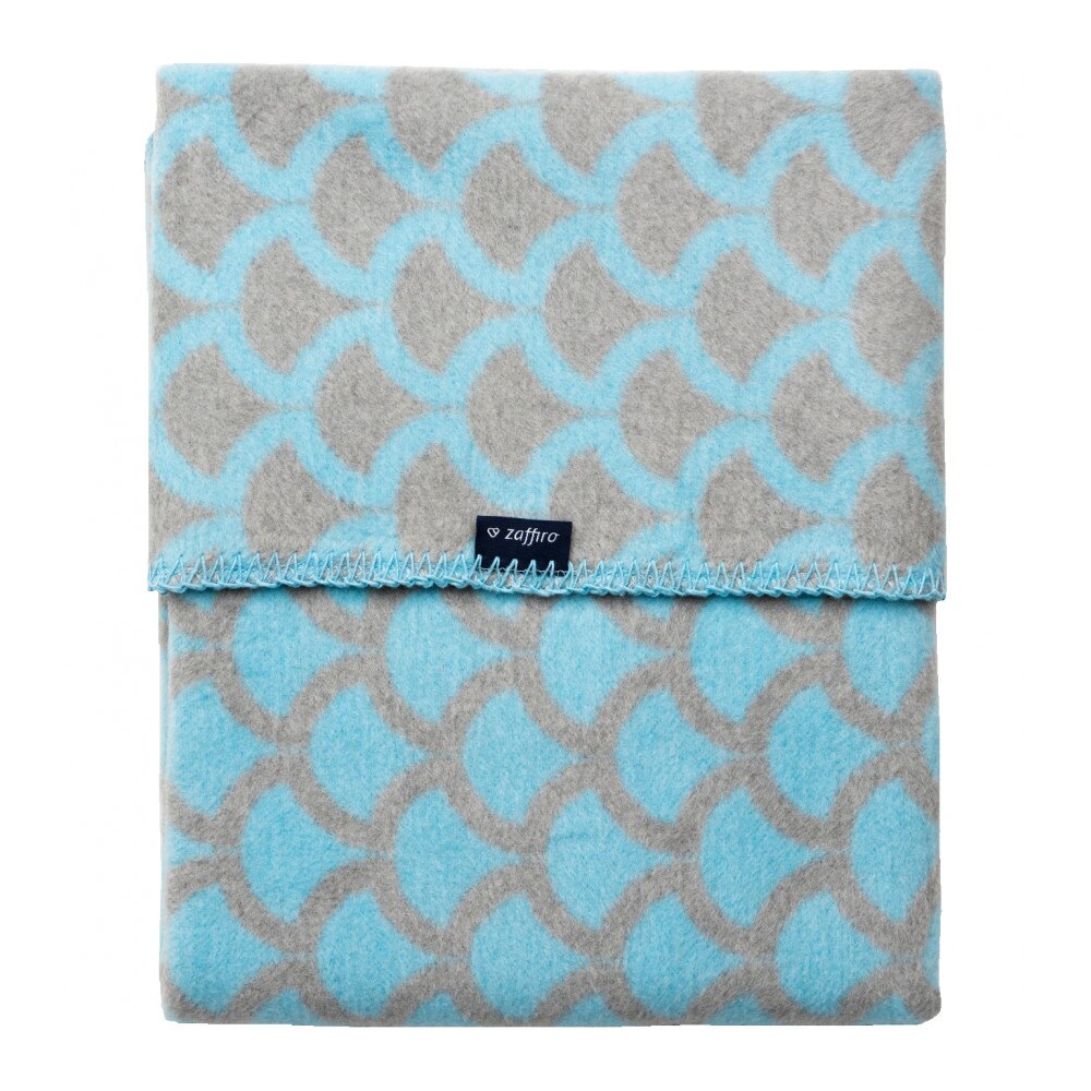 Paturica bebelusi Bumbac Semicerc 75x100 Womar Zaffiro AN-KBS-01-AN-KBS-01_Albastru/Gri