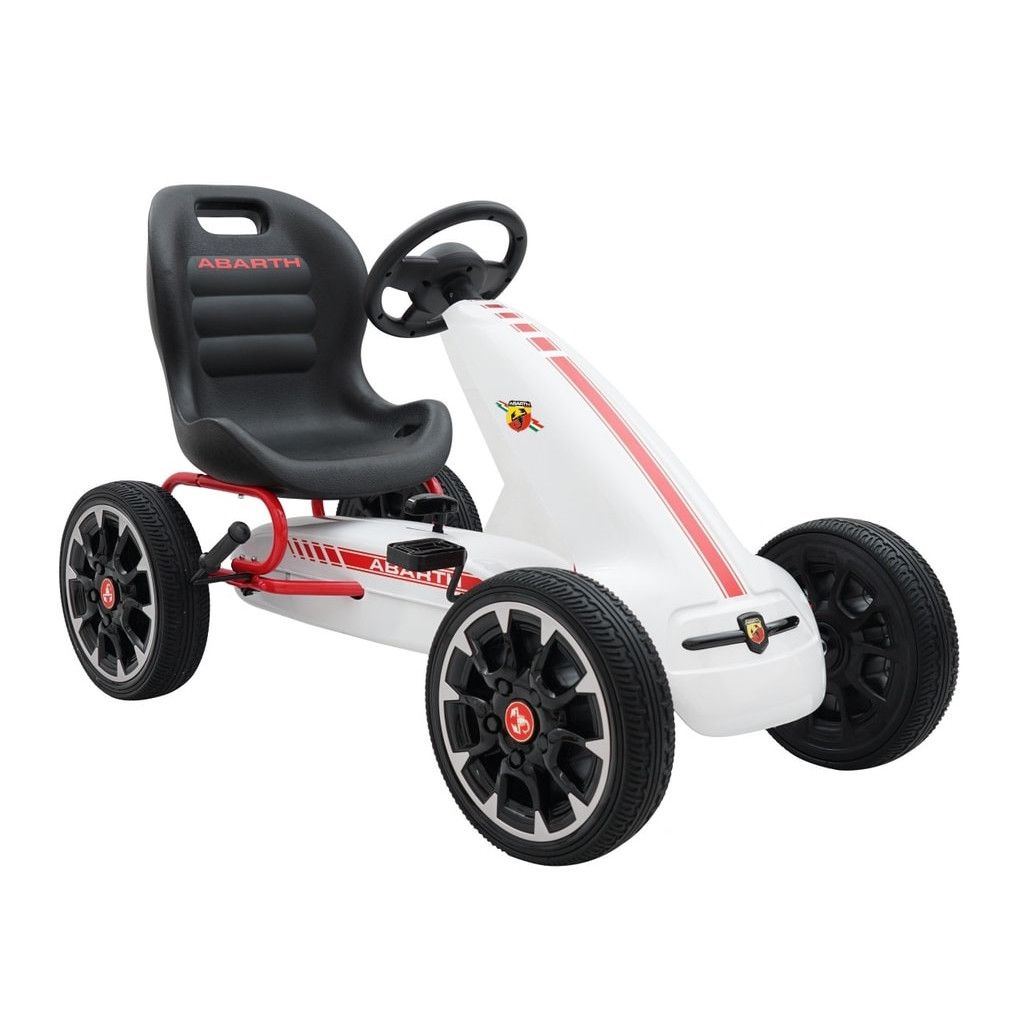 Kart cu pedale ABARTH White, 113 x 57 x 73 cm, alb