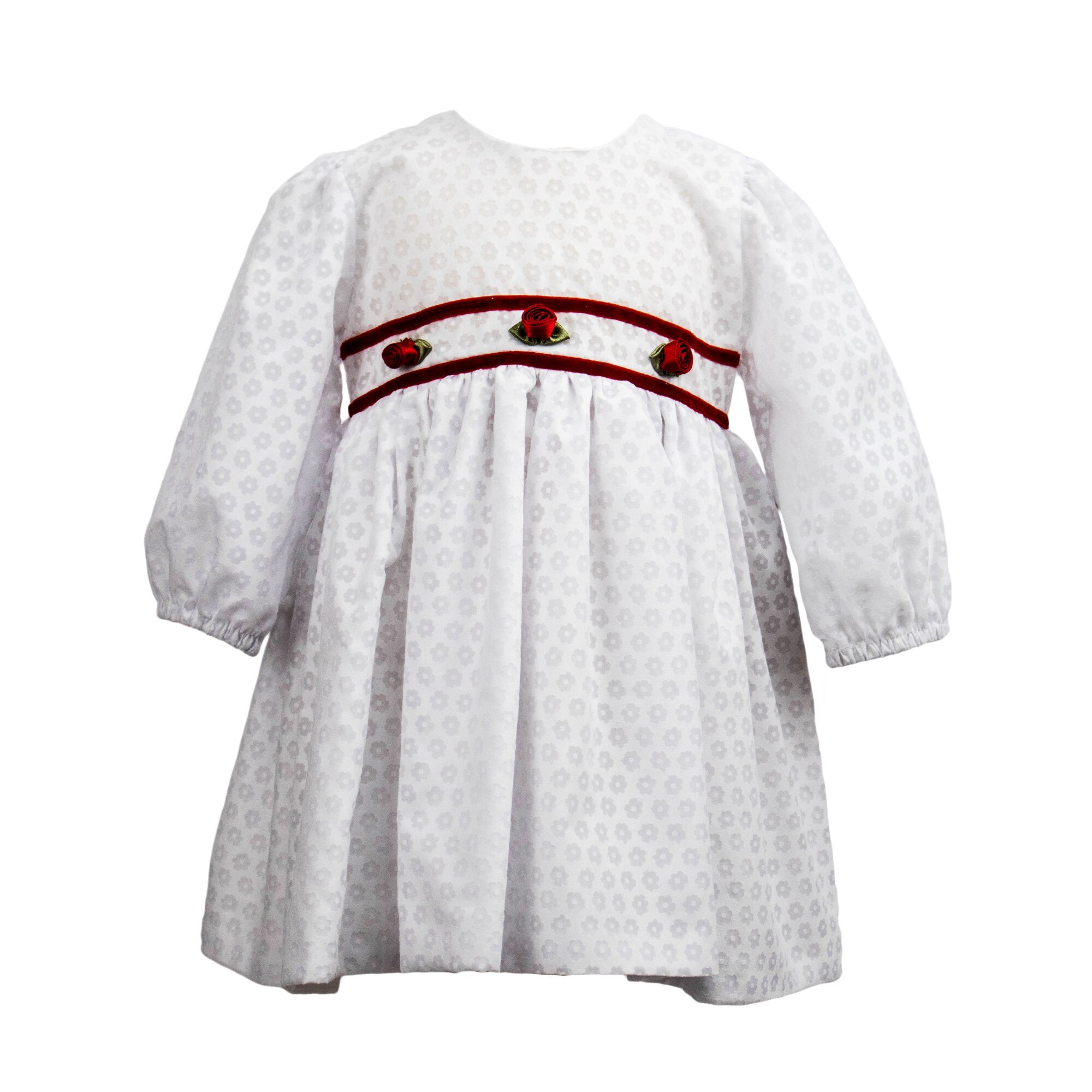 Rochie botez, model Areta, culoare alba, varsta 3 luni