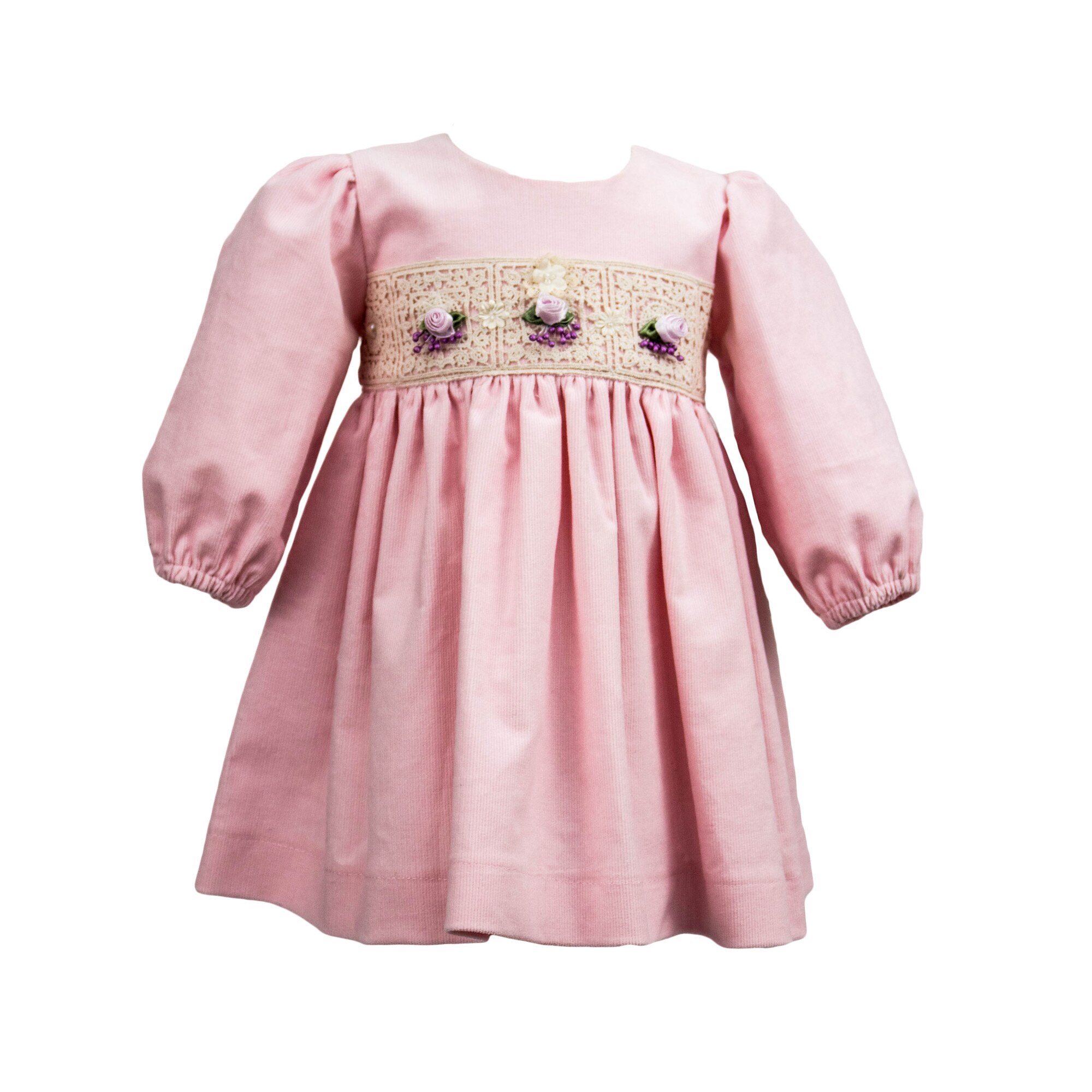 Rochie botez, model Areta, culoare roz, varsta 6 luni