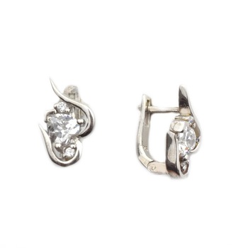 Cercei argint rodiat cu zirconiu - DA201 Cercei argint rodiat cu zirconiu - DA201
