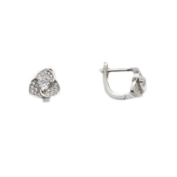 Cercei argint rodiat cu zirconiu - DA203 Cercei argint rodiat cu zirconiu - DA203