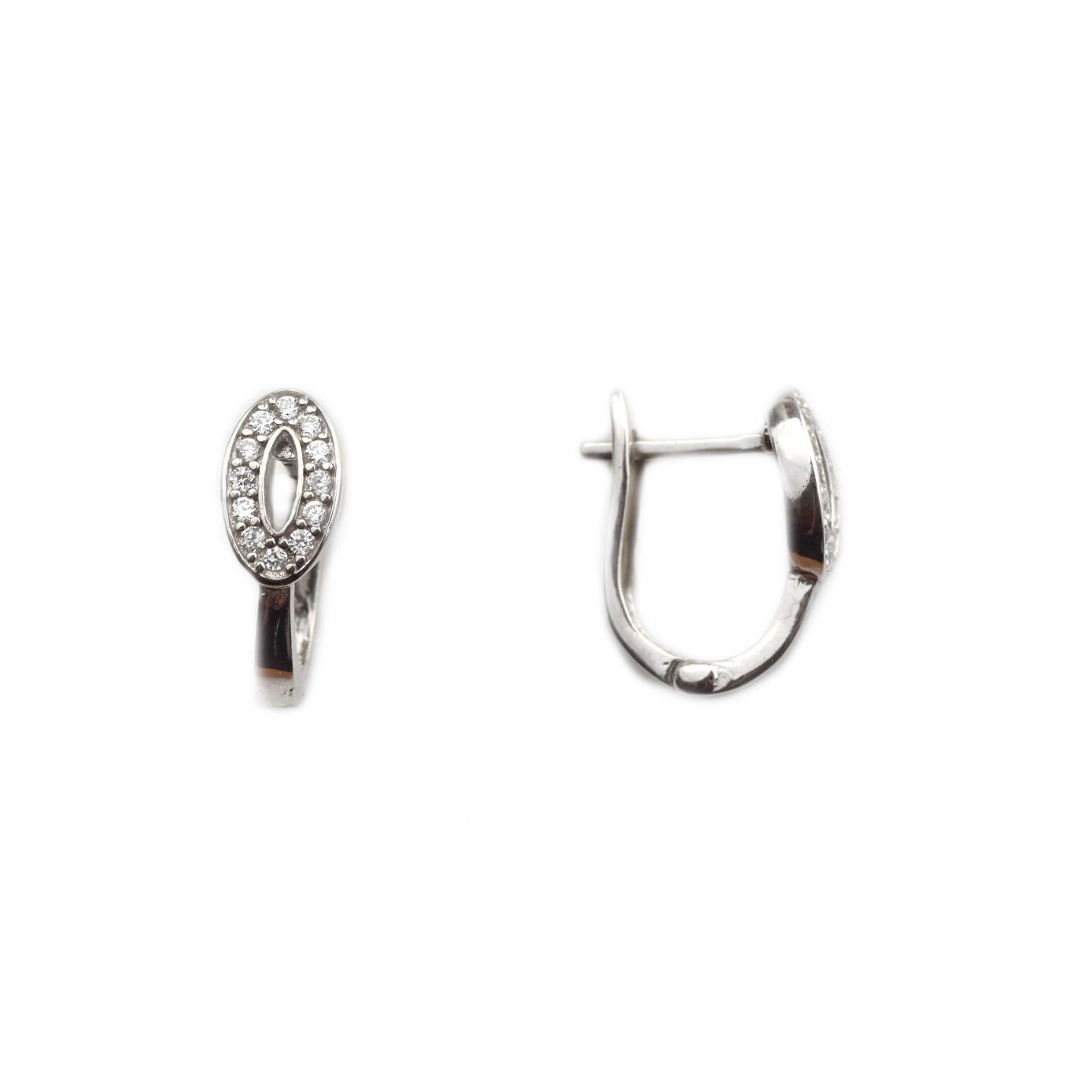 Cercei argint rodiat cu zirconiu - DA202