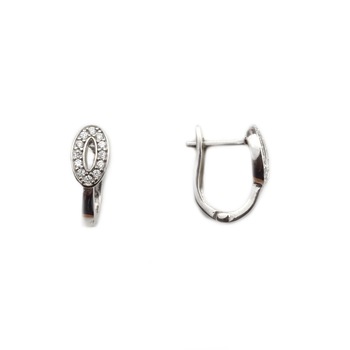 Cercei argint rodiat cu zirconiu - DA202 Cercei argint rodiat cu zirconiu - DA202