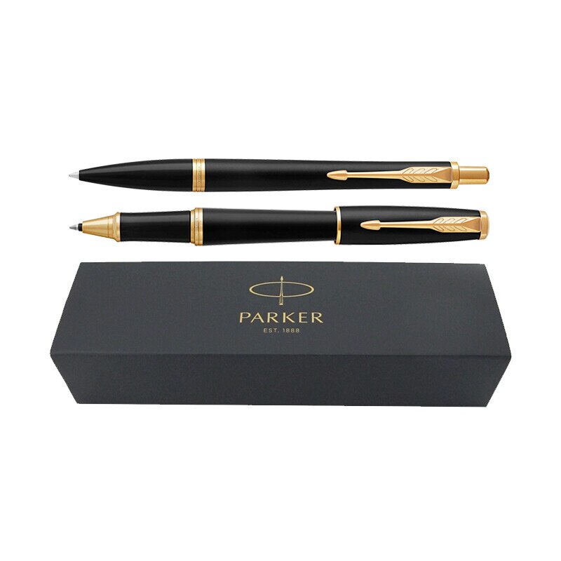 Set pix+roller Parker Urban Royal negru cu accesorii aurii