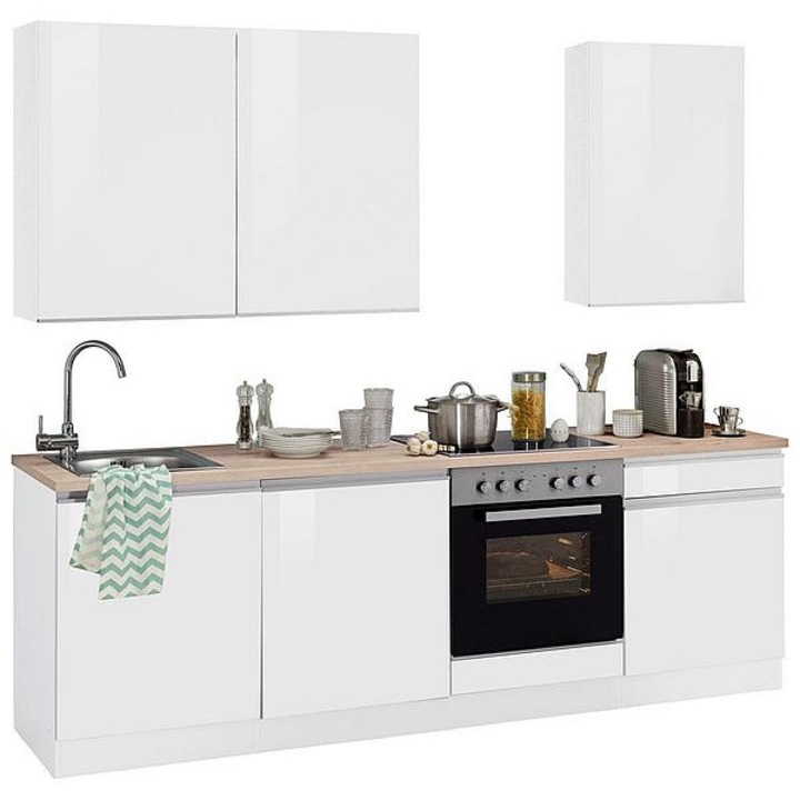 Set Bucatarie Elis 13, 240X210X60cm, SCANDI, Alb Lucios