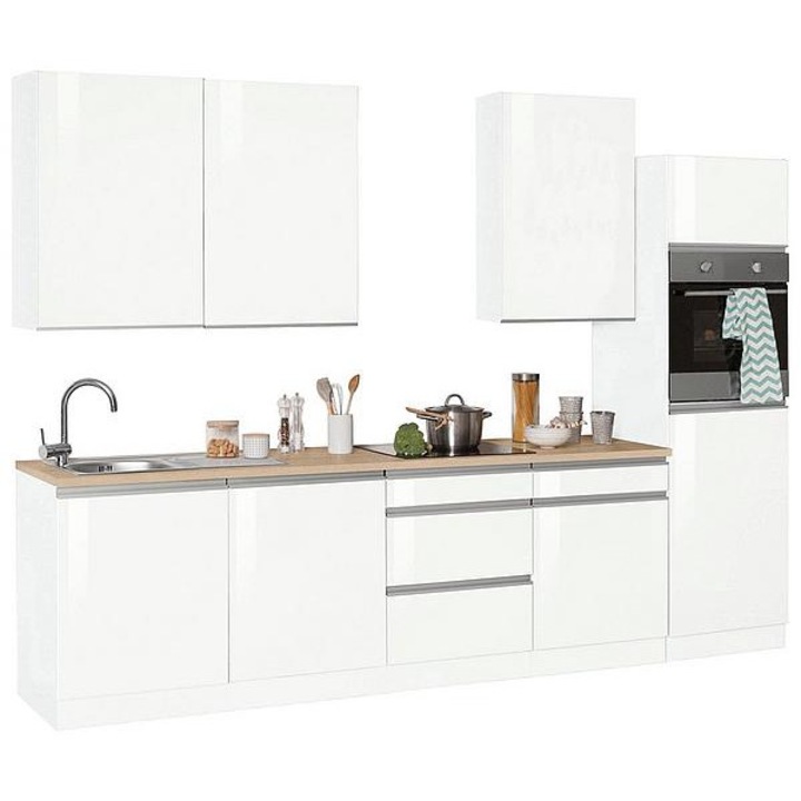 Set Bucatarie Elis 15, 240X210X60cm, SCANDI, Alb Lucios