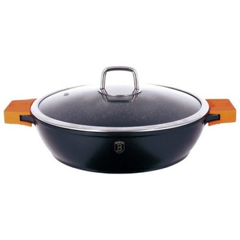 Cratita cu capac Diametru 32cm, Granit , invelis marmura, Capacitate 2.2l, Berlinger Haus si set cutite 3 piese Cratita cu capac Diametru 32cm, Granit , invelis marmura, Capacitate 2.2l, Berlinger Haus si set cutite 3 piese