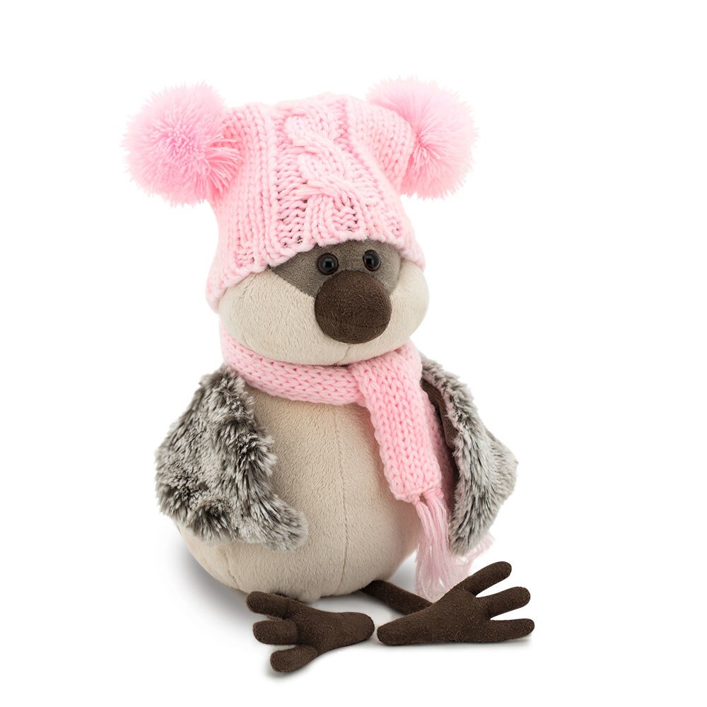 Vrabiuta Grace cu caciulita hazlie, 20cm, Orange Toys