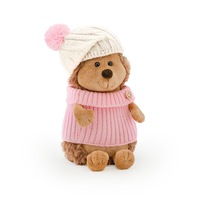 Fluffy, ariciul cu caciula alb-roz si pulover, din plus, 15cm, Orange Toys