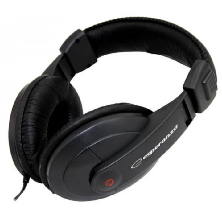 Casti audio cu control volum, Esperanza, EH120, stereo, 2m Negru