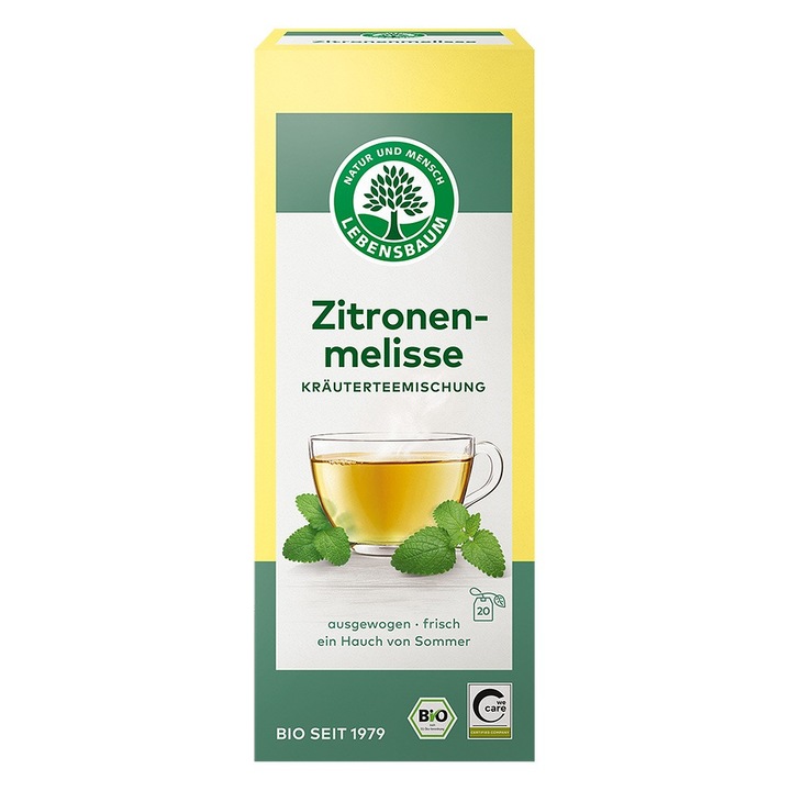 Ceai de melisa si lamaita x20 plicuri bio, 30g, Lebensbaum