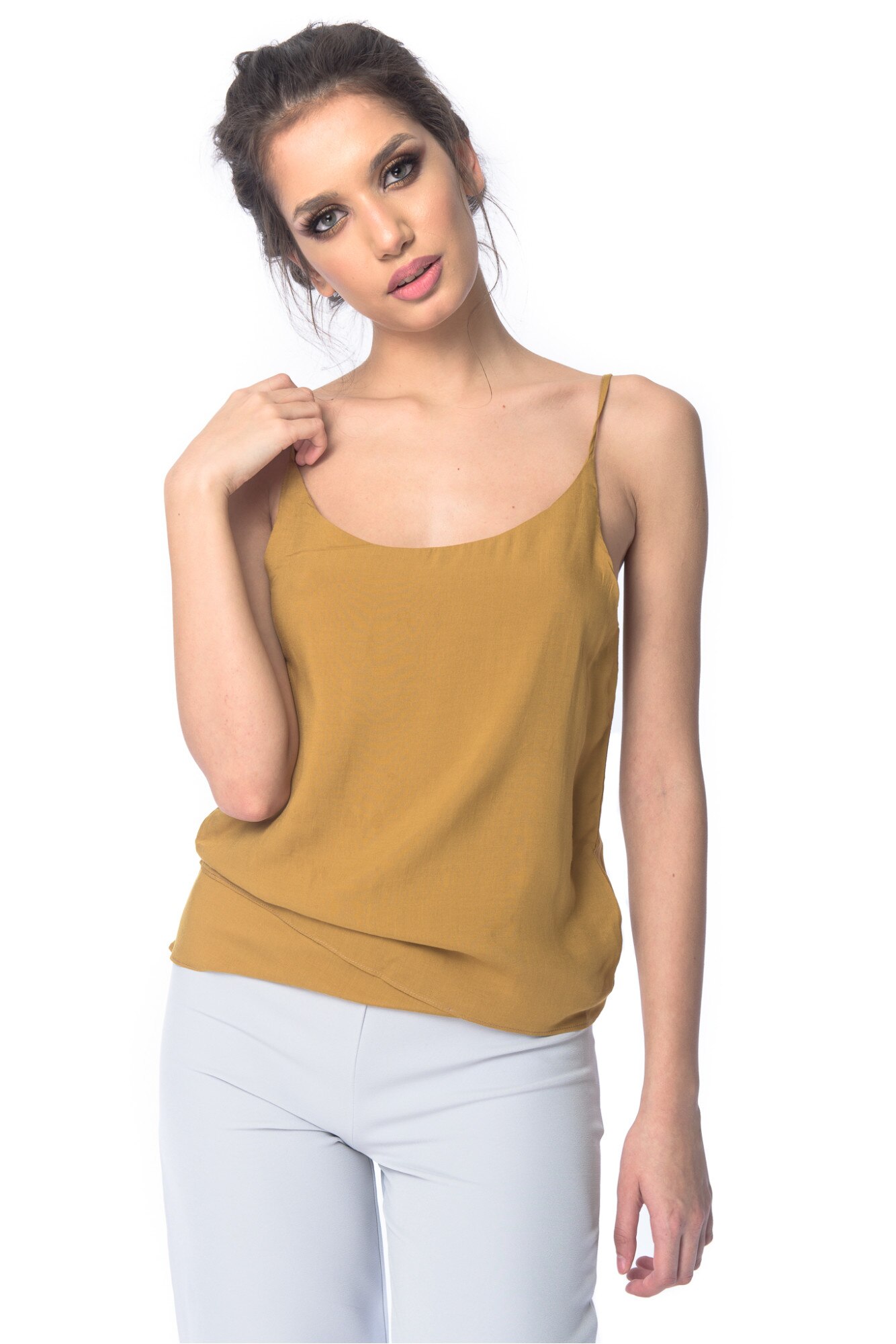 Tricou fara maneci, Cuanna, Mustar, s-m