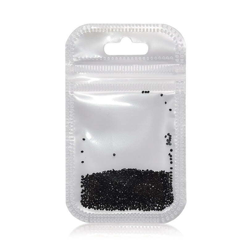 Decor unghii crystal MoonbasaNails, Pixie # 508, 1440 bucati, Negru