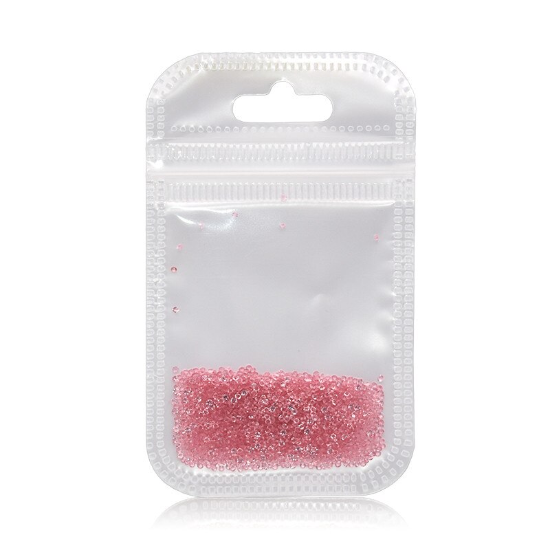 Decor unghii crystal MoonbasaNails, Pixie # 518, 1440 bucati, Roz