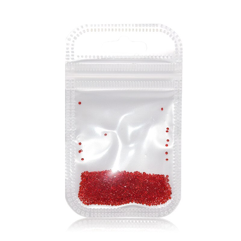 Decor unghii crystal MoonbasaNails, Pixie # 506, 1440 bucati, Rosu