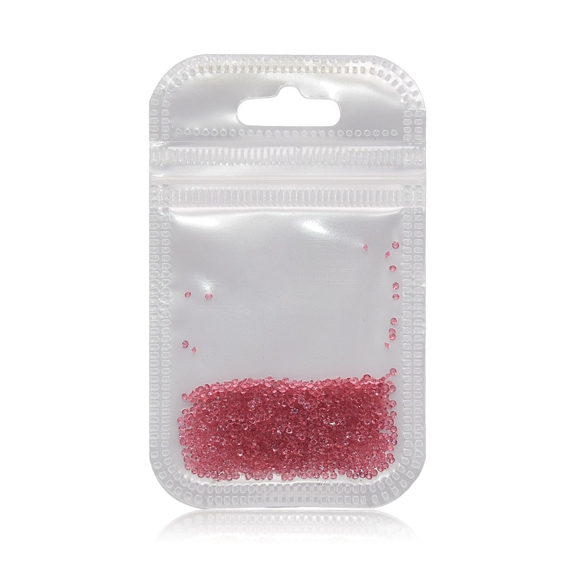 Decor unghii crystal MoonbasaNails, Pixie # 502, 1440 bucati, Roz