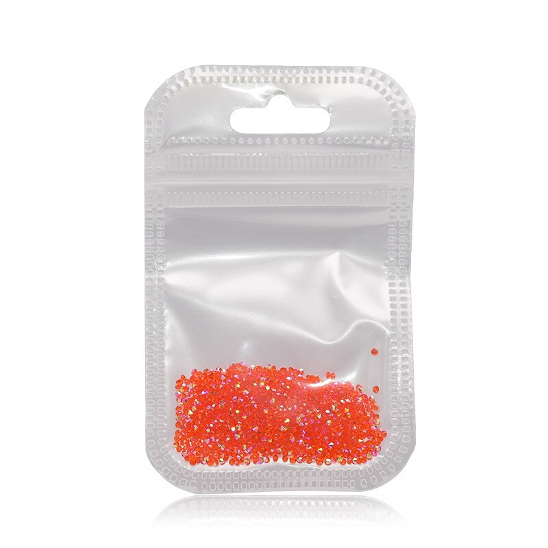 Decor unghii crystal MoonbasaNails, Pixie # 531, 1440 bucati, Portocaliu AB