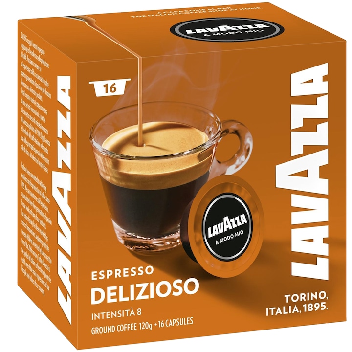 Капсули Lavazza A Modo Mio Delizioso, 16 капсули, 120 гр
