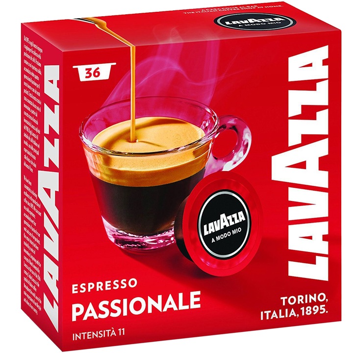 Cafea capsule Lavazza A Modo Mio Passionale, 36 Cafea capsule, 270 gr.