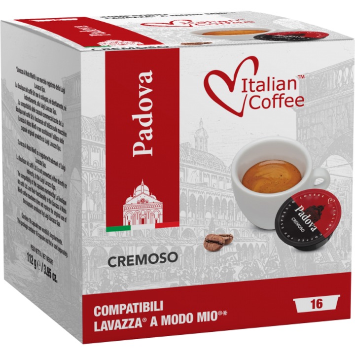 Капсули Italian Coffee PADOVA, Съвместими A Modo Mio, 16 капсули, 112 гр