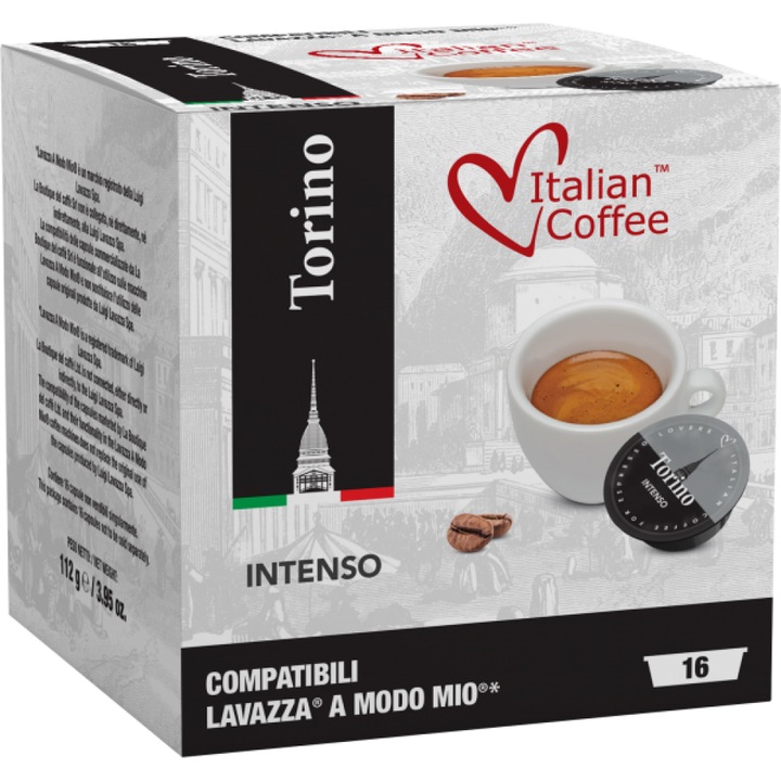Кафе Italian Coffee TORINO, Съвместими с A Modo Mio, 16 капсули, 112 гр
