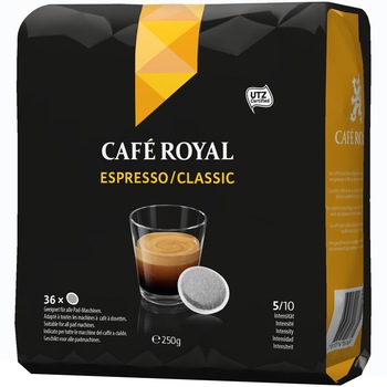 Paduri cafea Cafe Royal Espresso, 36 paduri, 250 gr. Paduri cafea Cafe Royal Espresso, 36 paduri, 250 gr.