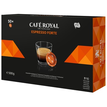 Cafe Royal Espresso Forte compatibile Nespresso Pro 50 paduri, 300 gr.