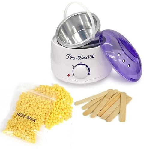 Kit Epilare Teox cu incalzitor 500g ceara si spatule din lemn