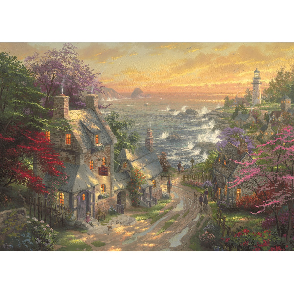 Puzzle Schmidt - Thomas Kinkade: The Village Lighthouse, 3.000 piese (59482)