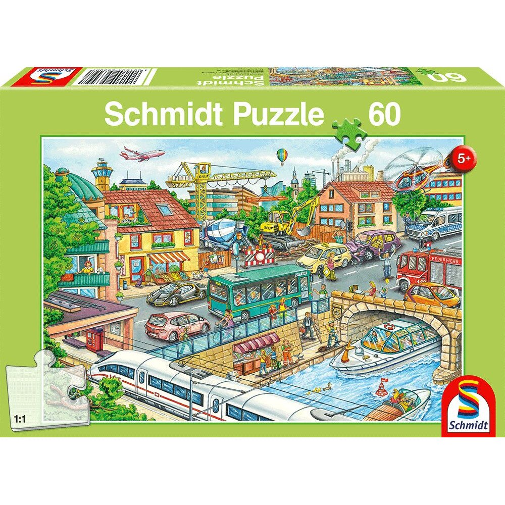 Puzzle Schmidt - Vehicles and traffic, 60 piese