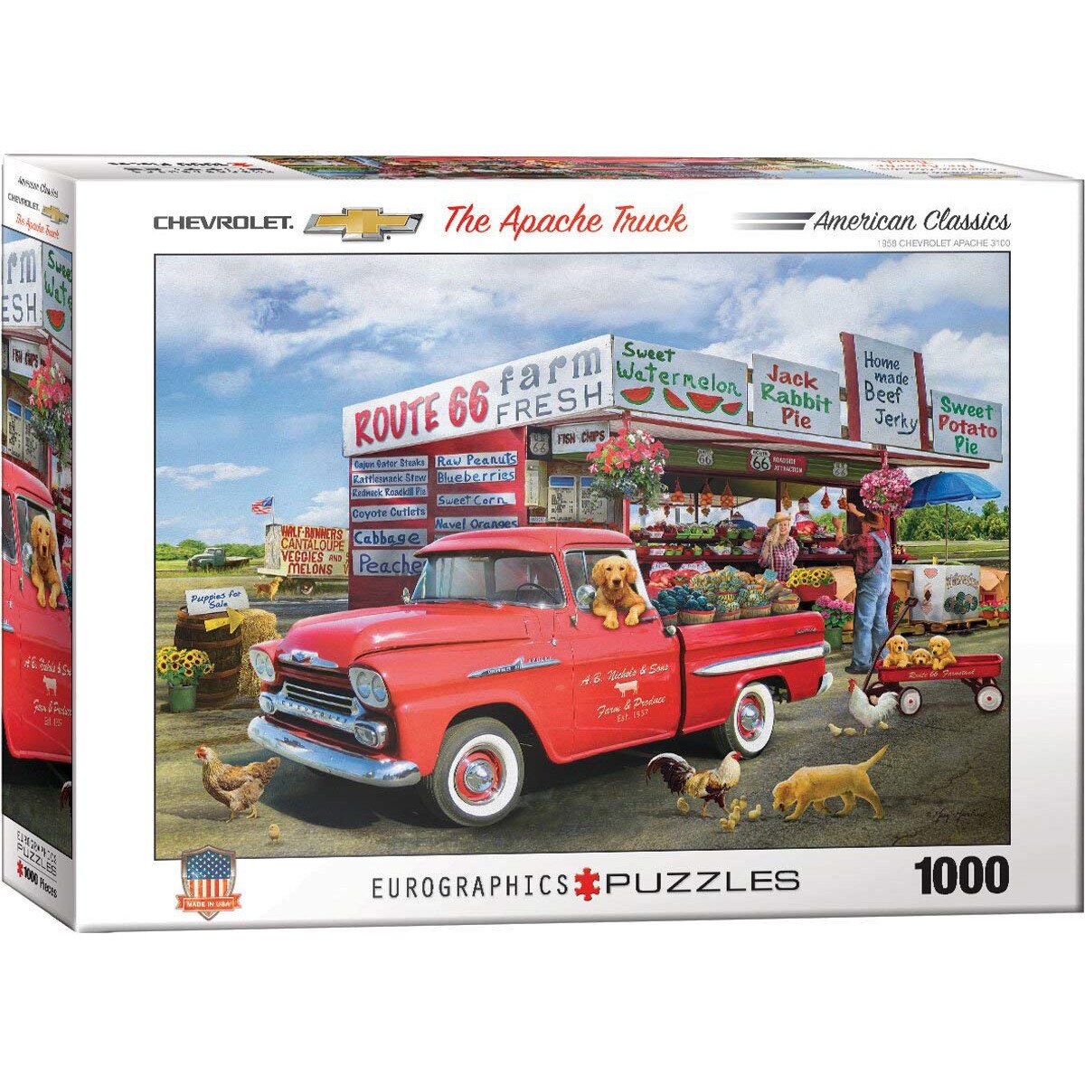 Puzzle Eurographics - 1959 Chevrolet Apache-Giordano, 1.000 piese (6000-5337)