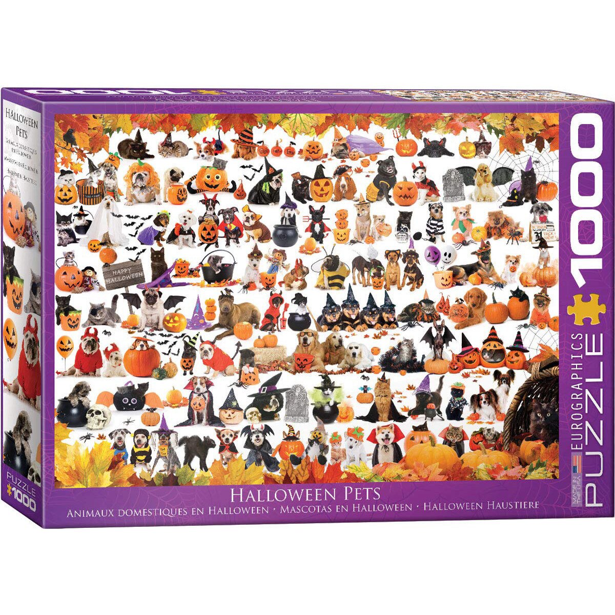 Puzzle Eurographics - Halloween Puppies and Kittens, 1.000 piese (6000-5416)