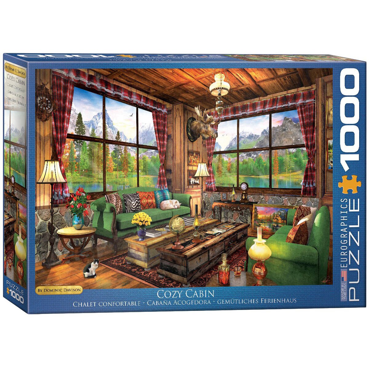 Puzzle Eurographics - Dominic Davison: Cozy Cabin, 1.000 piese (6000-5377)