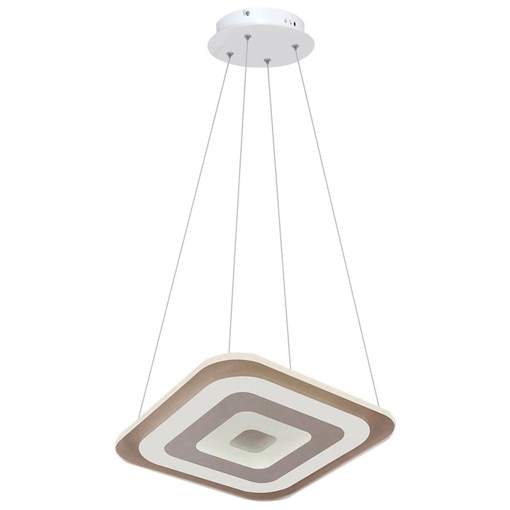 Pendul cu telecomanda Milagro Volta 592, LED, 45 W, Metal, Bej