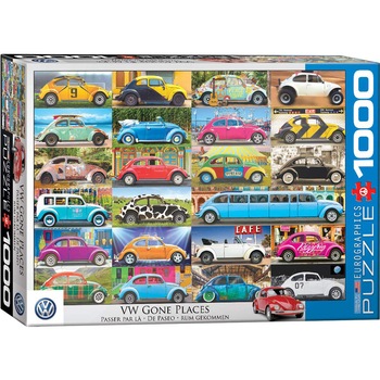 Puzzle Eurographics - VW Beetle - Gone Places, 1.000 piese (6000-5422) Puzzle Eurographics - VW Beetle - Gone Places, 1.000 piese (6000-5422)