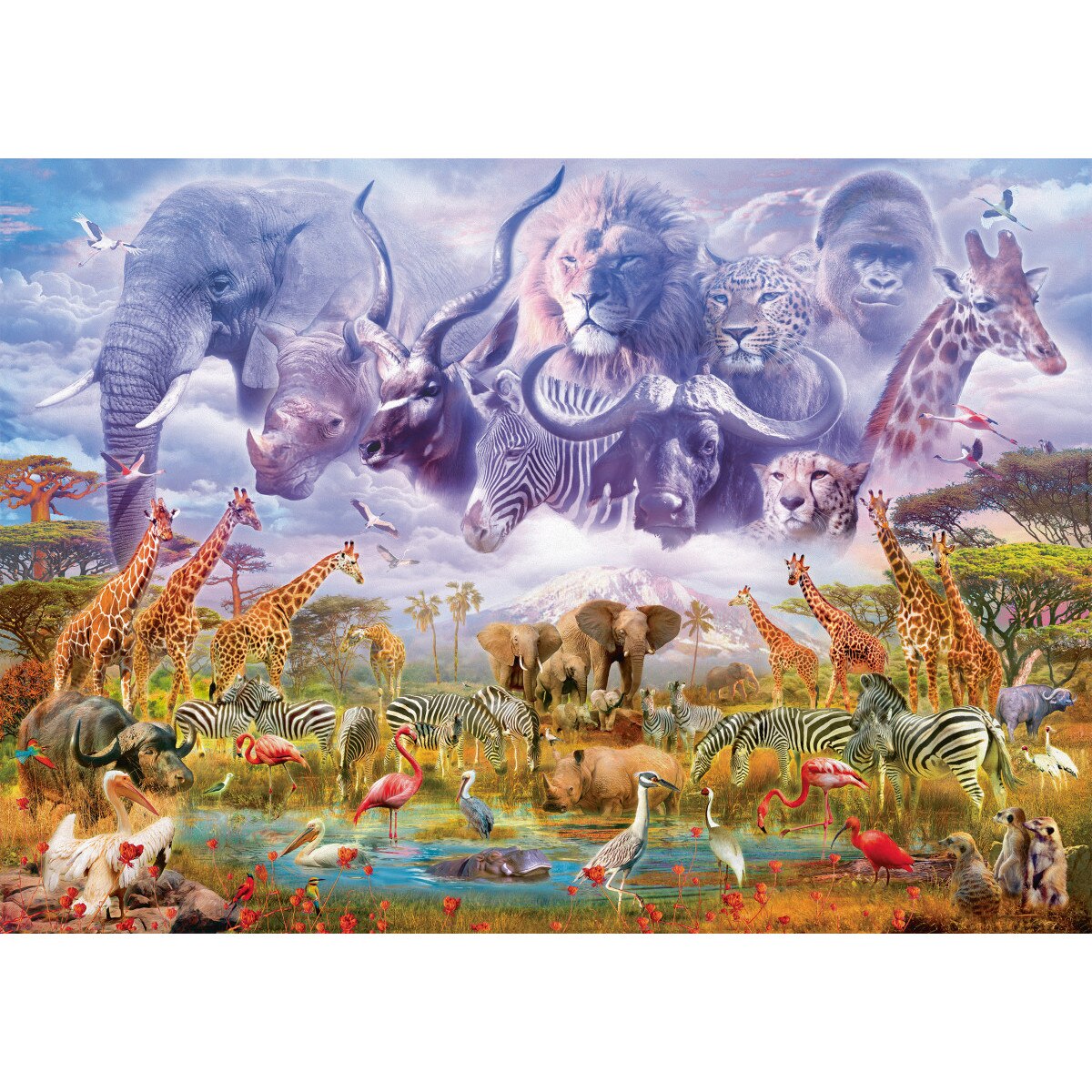 Puzzle Schmidt - Animals At The Waterhole, 1.000 piese (58356)