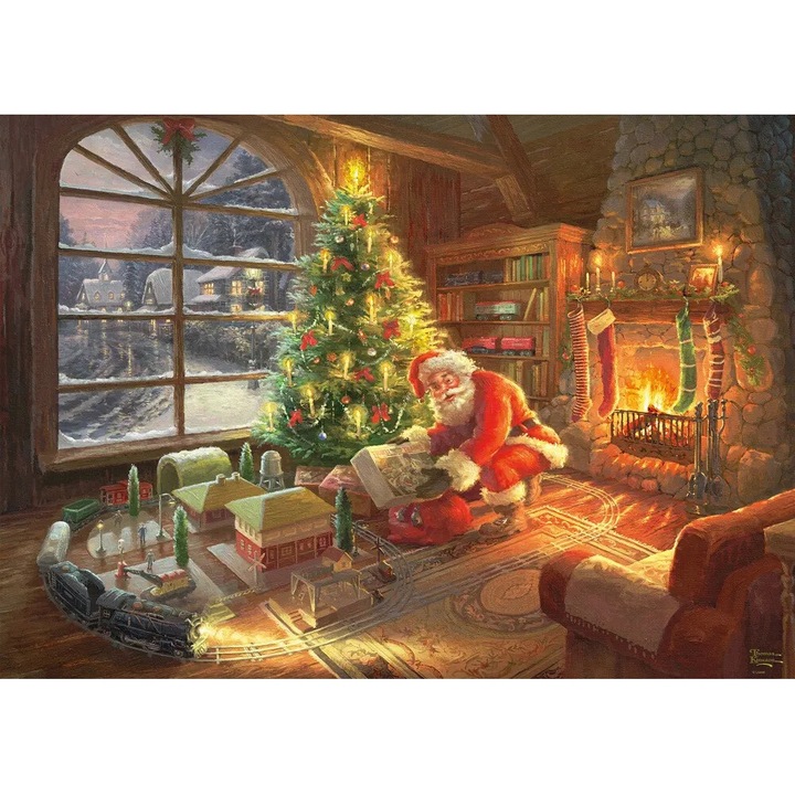 Schmidt - Puzzle Thomas Kinkade: Mos Craciun - 1 000 piese