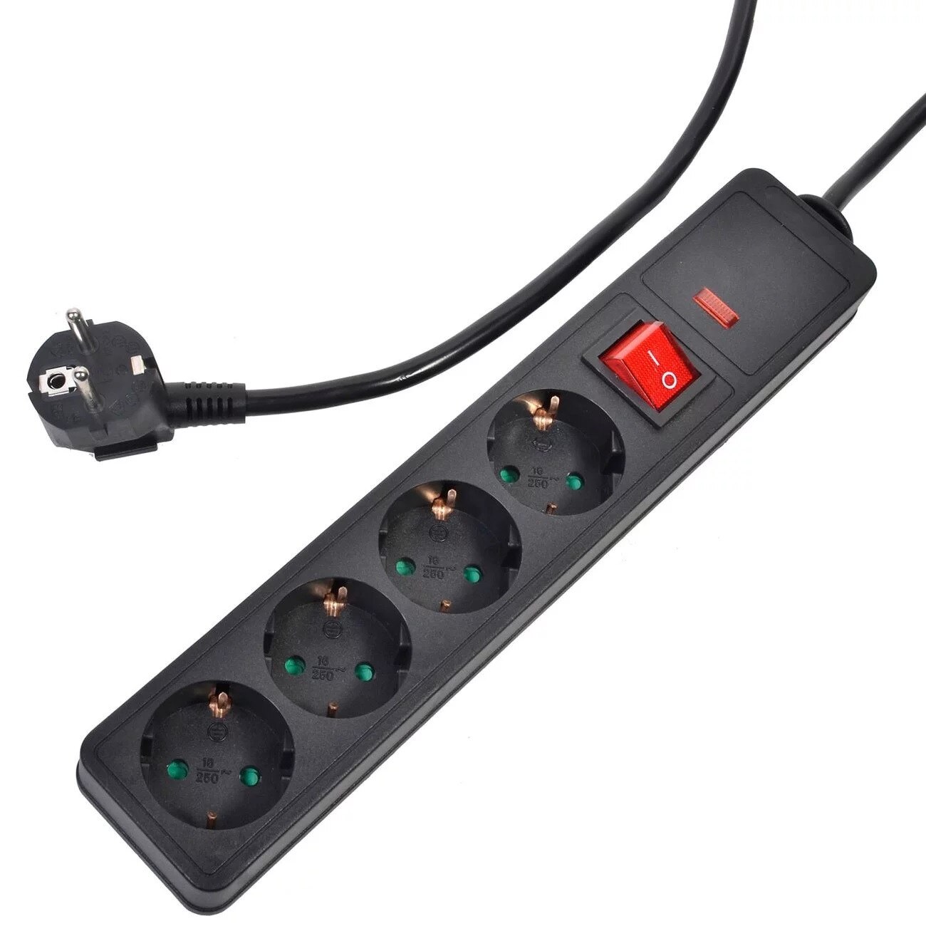 Prelungitor, Zola®, 4 prize, 1.5 metrii, negru