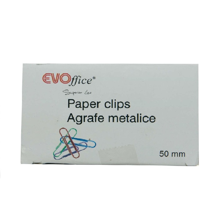 Цветни метални телбоди EVOffice 50 мм, 100 бр./кутия - Офис телбод за хартия, щипки и метални скоби