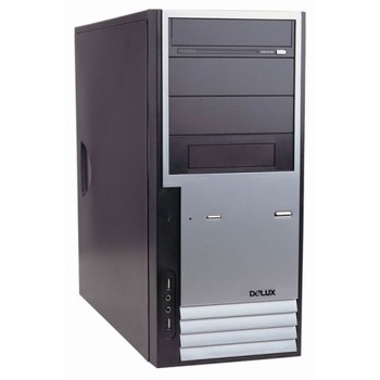 Carcasa DeLux MT302 Middletower ATX, silver & black Carcasa DeLux MT302 Middletower ATX, silver & black