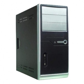 Carcasa Midletower Delux ATX, 3 bay, USB, silver & black MT372 Carcasa Midletower Delux ATX, 3 bay, USB, silver & black MT372