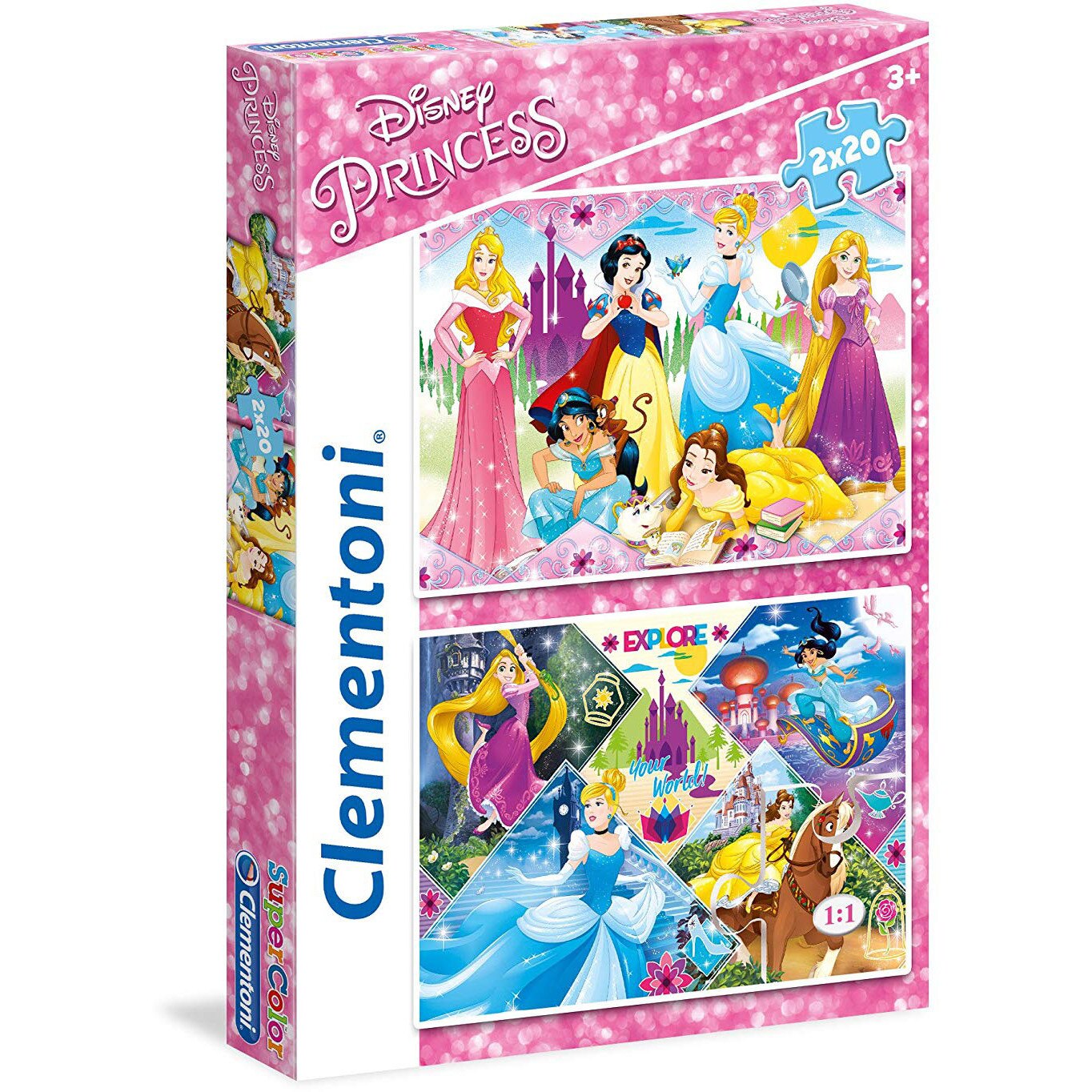 Puzzle Clementoni - Disney Princess, 2x20 piese (24751)