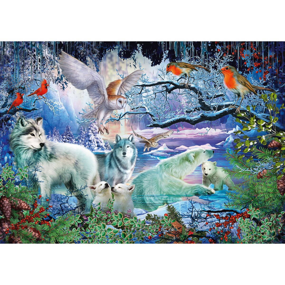 Puzzle Schmidt - Wolves In A Winter Forest, 1.000 piese (58349)