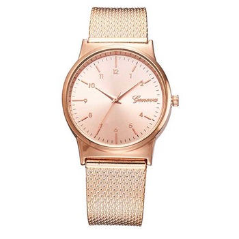 Ceas Dama Quartz Geneva Casual Elegant Rose, CP99557RE, curea din metal (mesh), afisaj analog Ceas Dama Quartz Geneva Casual Elegant Rose, CP99557RE, curea din metal (mesh), afisaj analog